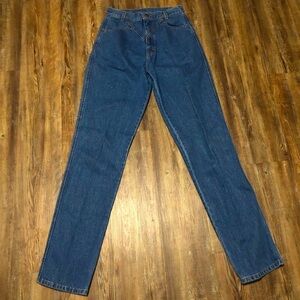 VTG Ozark Mountain Jeans Women's 28 Bareback High Rise Straight Leg Made in USA